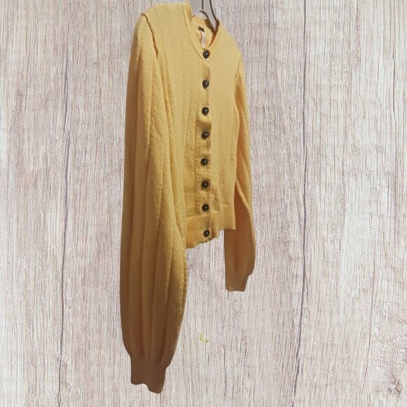 Free People Womens Knit Top size petite small yellow color - Picture 5 of 11
